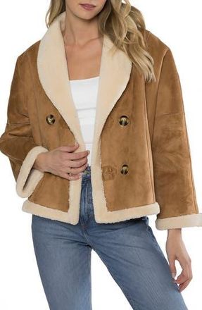 Matty M Angel Faux Shearling Jacket in Camel at Nordstrom Rack, Size X-Small