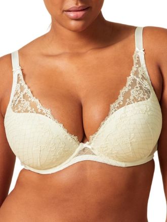 Gossard Womens Lacage Padded High Apex Bra - White polyamide - Size 38DD