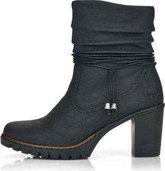 Rieker Enkellaarsjes - Dames - Schoenen - Zwart - Maat: 39 EU Leer