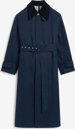 Ami Trenchcoat aus Baumwolle mit Cordsamtkragen