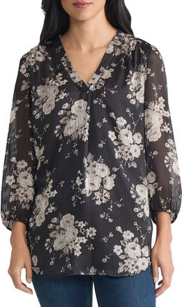 Jones New York Print Top in Jones Black Multi at Nordstrom, Size X-Small
