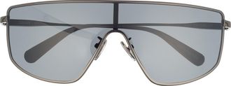 Quay Entourage 138mm Gradient Shield Sunglasses in Gunmetal/Smoke at Nordstrom