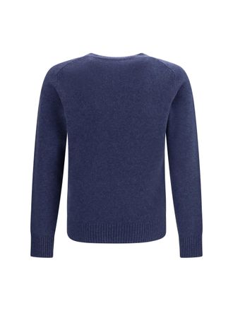 Brooksfield Crewneck Cashmere Sweater - Blue