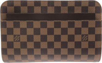 Louis Vuitton Ebene Coated Canvas Clutch Bag (Pre-Owned)