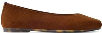 Rothy's The ReVelvet Max Square Toe Ballet Flat in Revelvet Russet at Nordstrom, Size 10.5