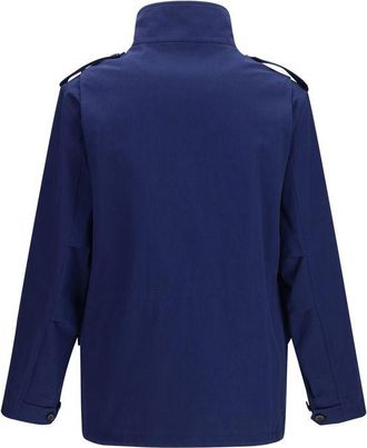 Valentino Mens Blue Cotton Coat Clothing