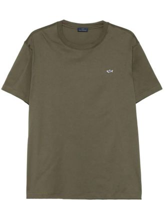 Paul & Shark Green Crew Neck T-Shirts