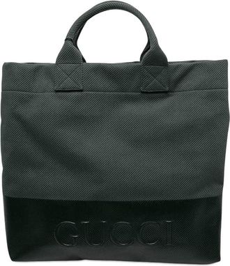 Gucci Pre-owned Gucci Canvas Embossed Logo Tote Unisex 5H46M7NCJPTIZTTG