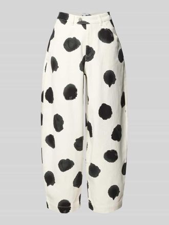 Topshop Barrel Fit Jeans im Allover-Look Modell YARA in Offwhite, Gr&ouml;&szlig;e 34