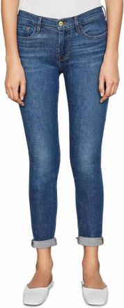 Frame Denim Le Garcon Mid-Rise Medium Wash Boyfriend Jeans In Blue