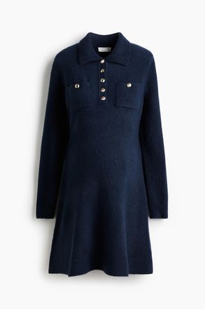 H&M MAMA Langarmkleid - Marineblau
