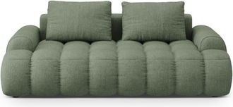 Cosmopolitan Design Sof&aacute; 3 plazas tejido estructural verde oliva oscuro