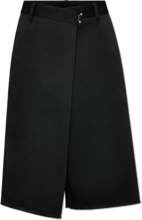 Maison Margiela Wrap Shorts - Dames - Korte Broeken - Zwart - XS - Katoen - Korte Broeken