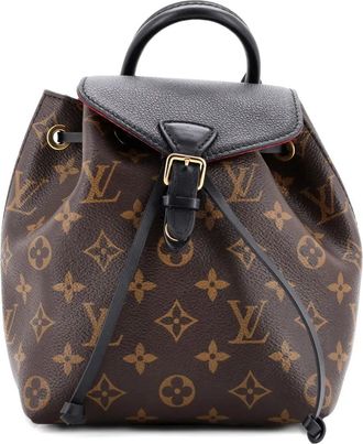 Louis Vuitton Montsouris NM Monogram Canvas with Leather BB backpack - Zwart