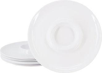 Gibson Grayson 12 Piece 12 Inch Round Melamine Chip and Dip Platter Set in White
