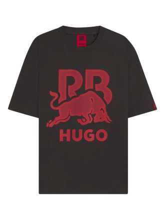 HUGO BOSS bull logo T-shirt - men - Cotton - L - Grey