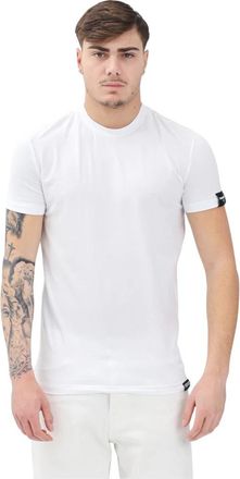 Dsquared2 Wit T-shirt met korte mouwen Urban Style - Heren - T-shirts - Wit - 2XL - Katoen - Tops