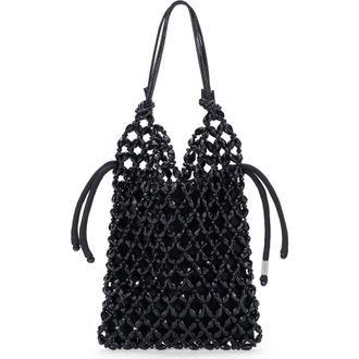 Staud Karla Crystal Beaded Shoulder Bag in Black at Nordstrom