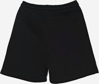 Msgm Logo-Embroidered Cotton Jogger Shorts - Black