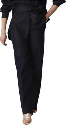 Via Masini 80 Jeans Wide Broeken - Dames - Wijde Broeken - Zwart - XS - Broeken