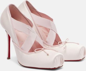 Christian Louboutin Cassiastic 100 cr&ecirc;pe satin pumps
