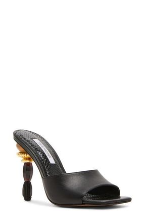 Steve Madden Sia Statement Heel Slide Sandal in Black at Nordstrom, Size 8.5