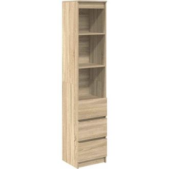 vidaXL Aparador alto roble Sonoma 37,5x35x180 cm madera de ingeniería vidaXL