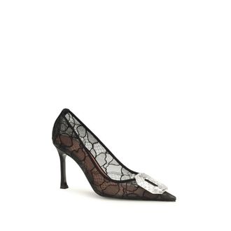 Amina Muaddi Camelia Heel - Black
