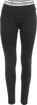 Moschino Leggings con banda logata - Nero
