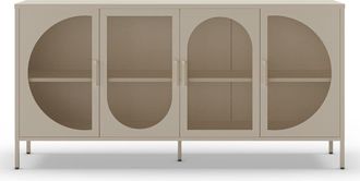 DRAWER Aparador de 4 puertas de metal L160cm - Beige