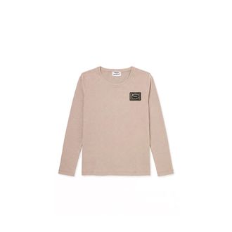 Freddy T-shirt manica lunga in cotone e modal con patch e strass