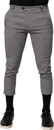 Daniele Alessandrini Black White Checkered Men Cropped Mens Pants (Pre-Owned)