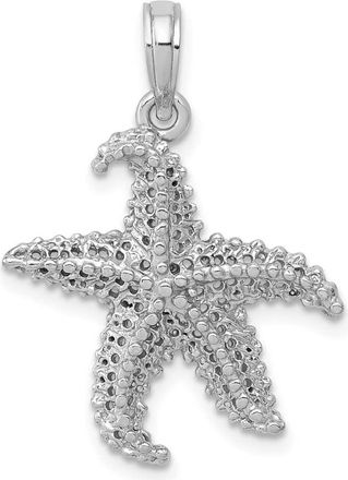 Diamond2Deal 14k Gold Polished Open-Backed Starfish Pendant