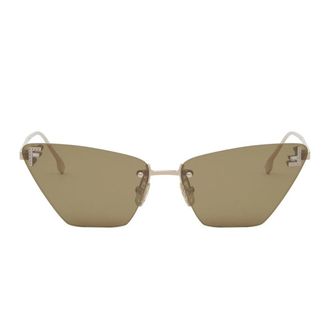Fendi Sunglasses, female, Yellow, Size: 57 MM First Crystal Sunglasses