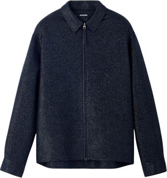 Jacquemus Giacca-camicia con zip - Blu