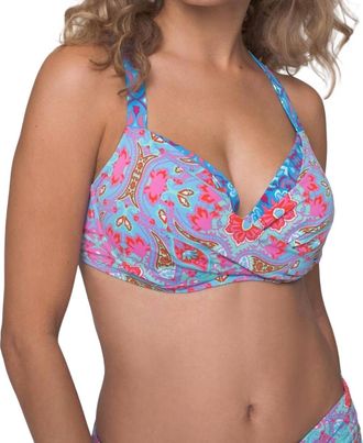 Bleu Rod Beattie St Tropez Ots Bikini Swim Top In Rouge