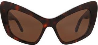 Balenciaga 58mm Cat Eye Sunglasses in Havana Havana Brown at Nordstrom Rack