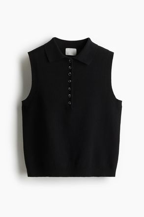 H&M Pullunder mit Kragen - Schwarz