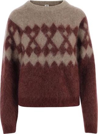 The Garment Geometric Patterned Stretch Mohair Sweater