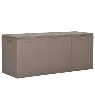 Berkfield Home Garden Storage Box 270L Brown PP Rattan