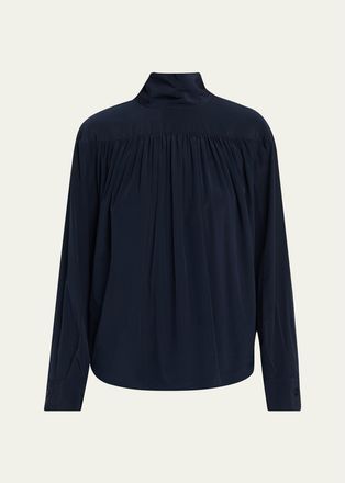 A.L.C. Danielle Silk Tie-Neck Top