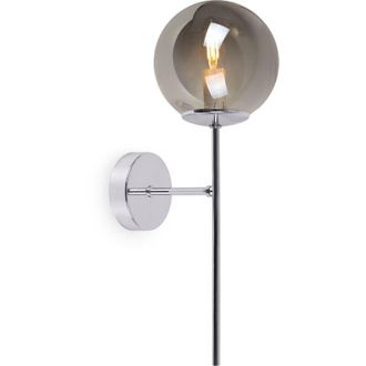 OEM Aplique Siena Cromado 1 L&aacute;mpara Plana Grafito E14