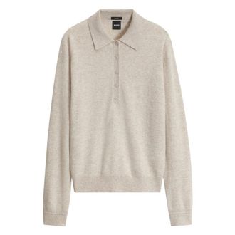 HUGO BOSS Su&eacute;ter tipo polo - Knitwear - Mujer - Blanco - S
