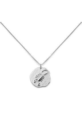 Monica Vinader Zodiac Charm Pendant Necklace in Silver Scorpio at Nordstrom