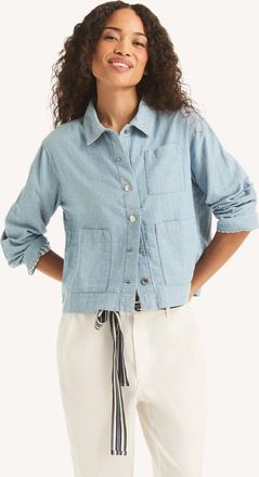 Nautica Womens Denim Barn Jacket