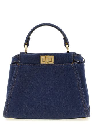 Fendi Blue Cotton Womens Handbag