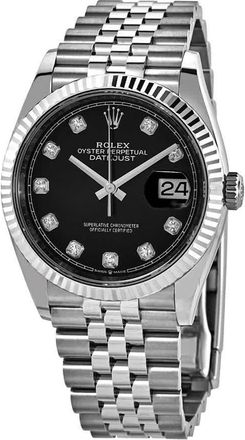 Rolex Datejust 36 Black Diamond Dial Automatic Jubilee Ladies Watch 126234BKDJ