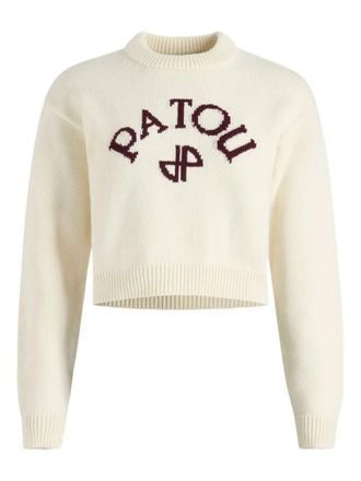 Patou Logo And Jp Monogram Intarsia Wool And Cashmere Jumper