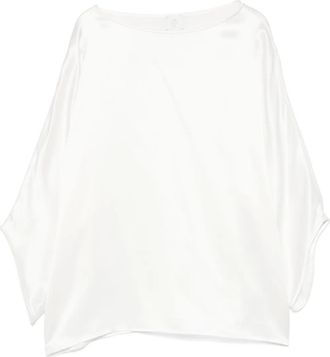 Eleventy Top in seta - Bianco