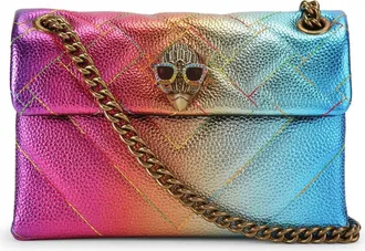 Kurt Geiger Mini Kensington Convertible Metallic Leather Crossbody Bag in Multi Blue at Nordstrom